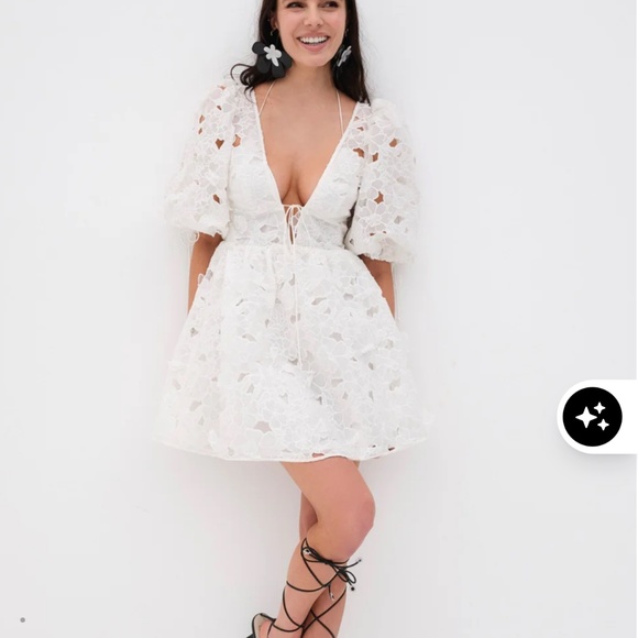 Leighton White Mini Dress - For Love and Lemons - XS - Picture 1 of 5